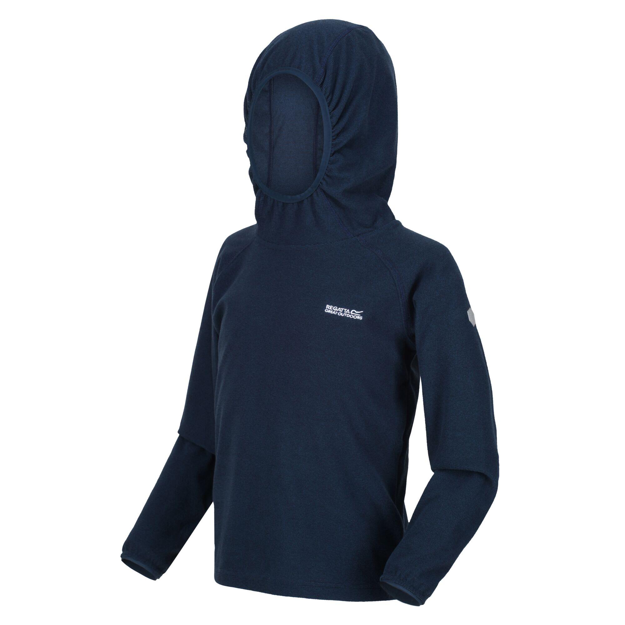 Childrens/Kids Loco MicroStripe Hoodie (Moonlight Denim/Black) 3/5