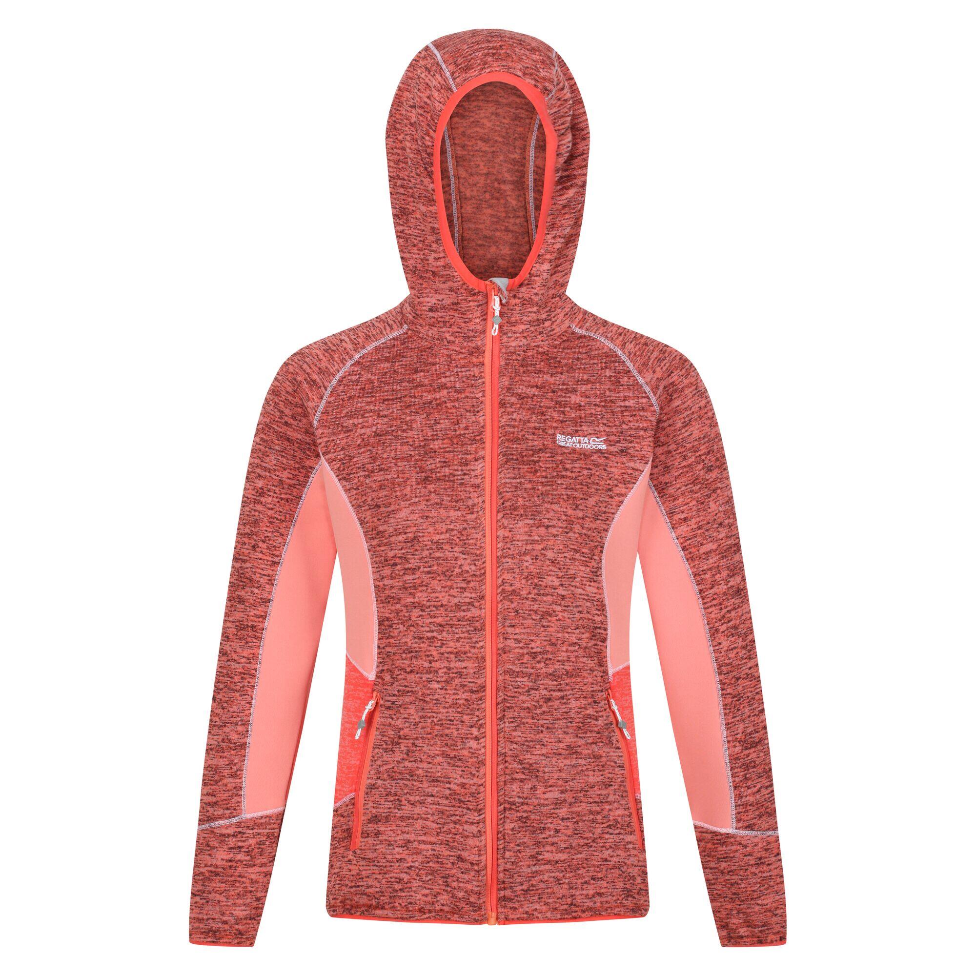 Women's WALBURY fleece jacket (Coral / Neon Coral)