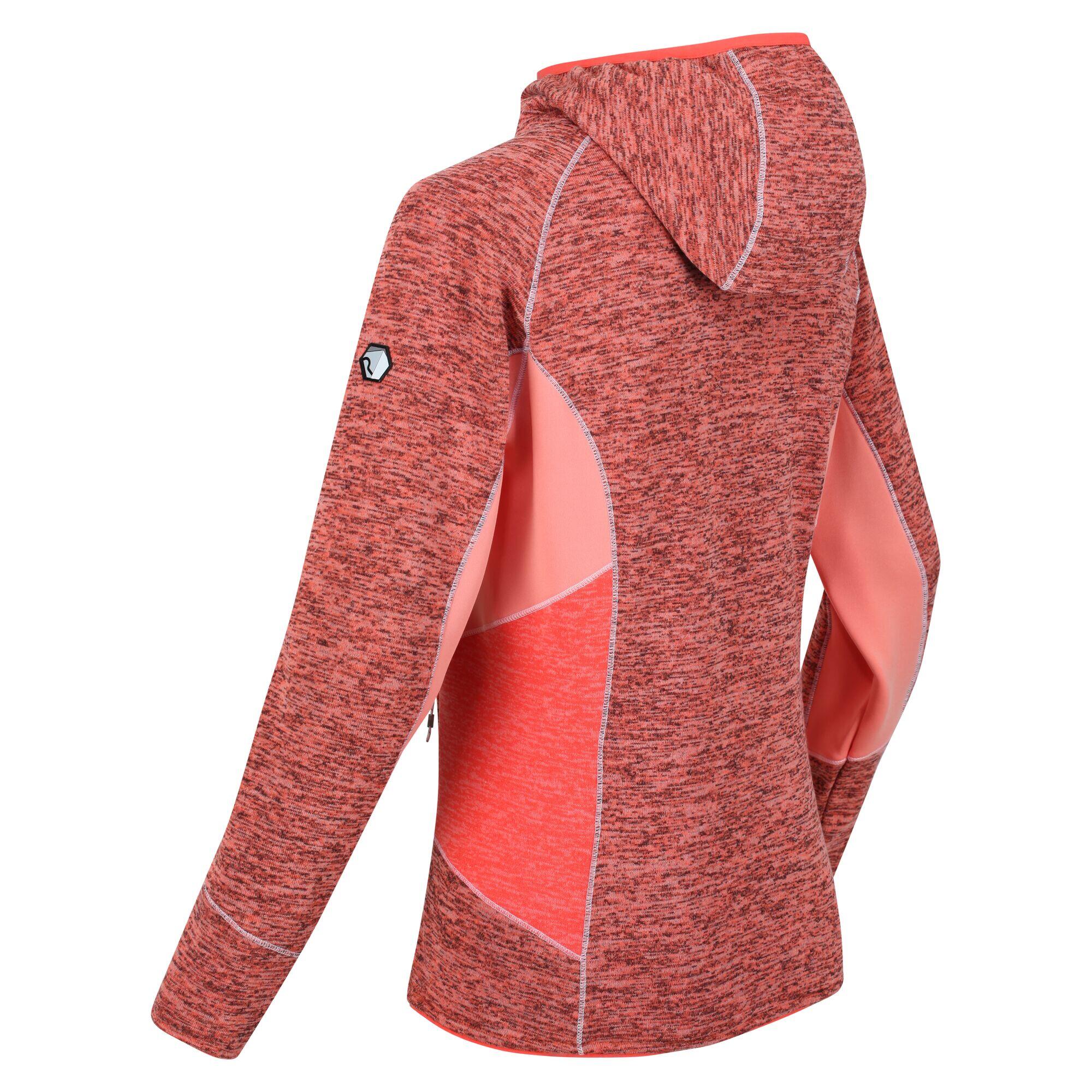 Womens/Ladies Walbury III Full Zip Fleece Jacket (Fusion Coral/Neon Peach) 3/5