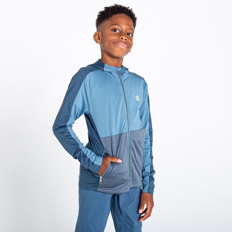 Hastily Core Stretch wandelfleece met volledige rits voor kinderen - Grijs