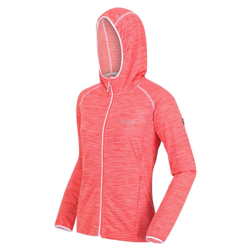 Yonder Wanderhoodie für Damen mit durchgehendem Reißverschluss - Orange