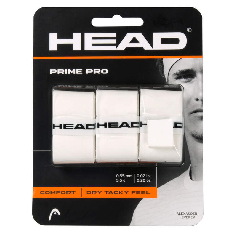 Head Overgrip Prime Pro, Alb, 3 set