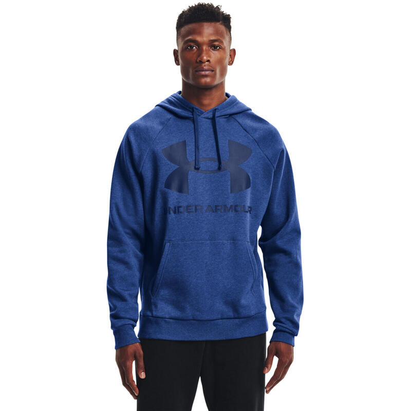 Capucha Under Armour Rival Fleece Big Logo, Azul, Hombres