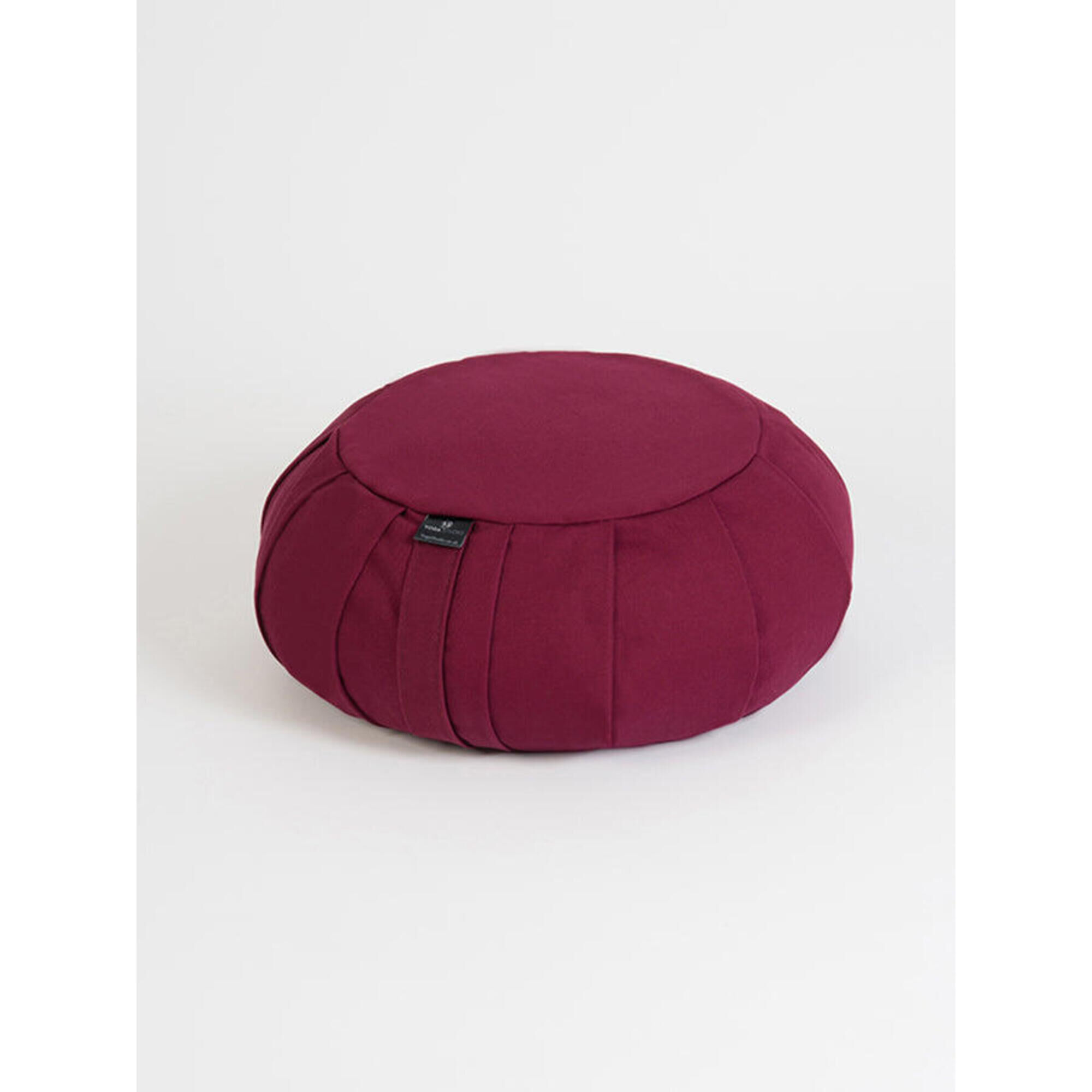 YOGA STUDIO Yoga Studio EU Organic Buckwheat Zafu Round Cushion - Burgundy