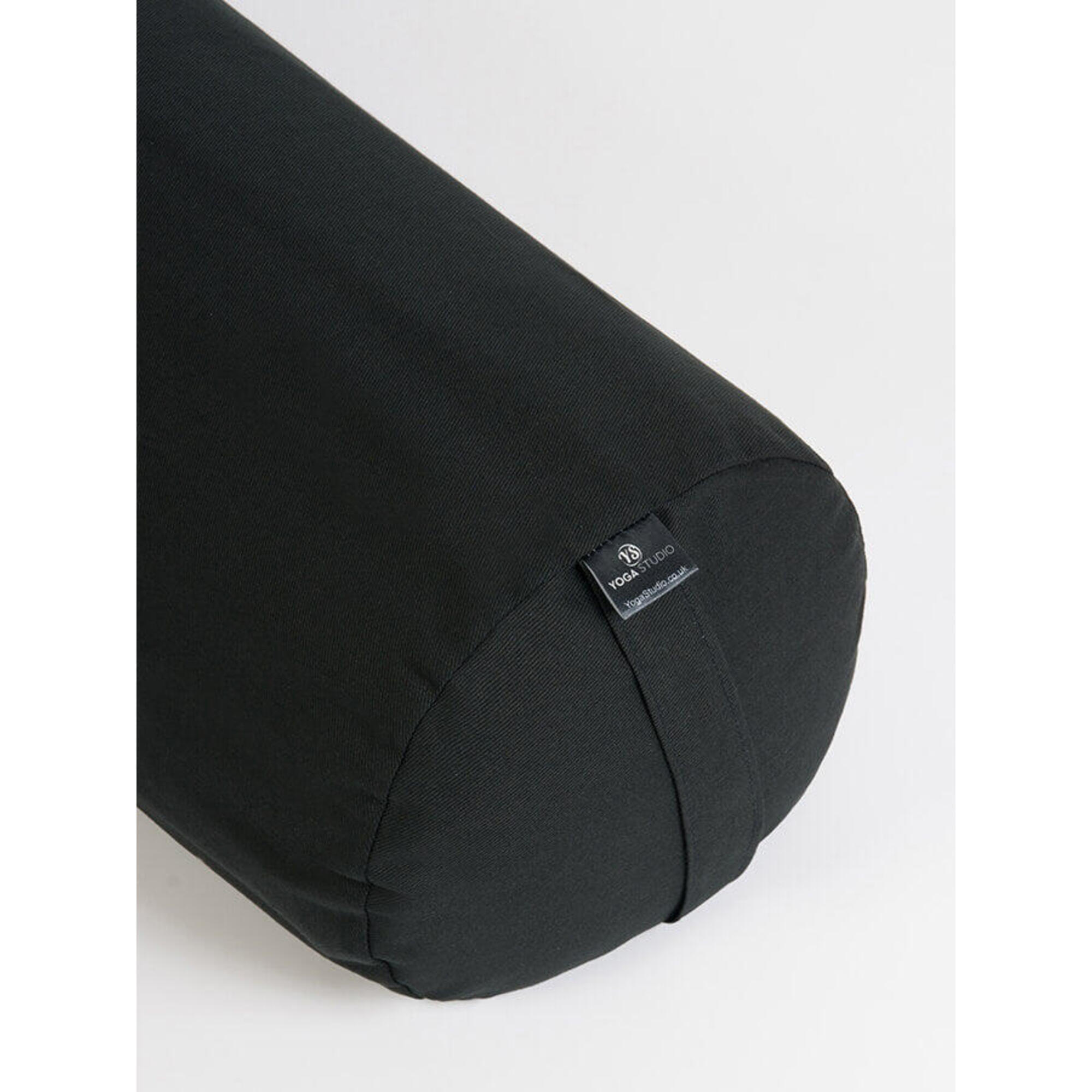 Yoga Studio EU Organic Buckwheat Bolster - Black 3/4