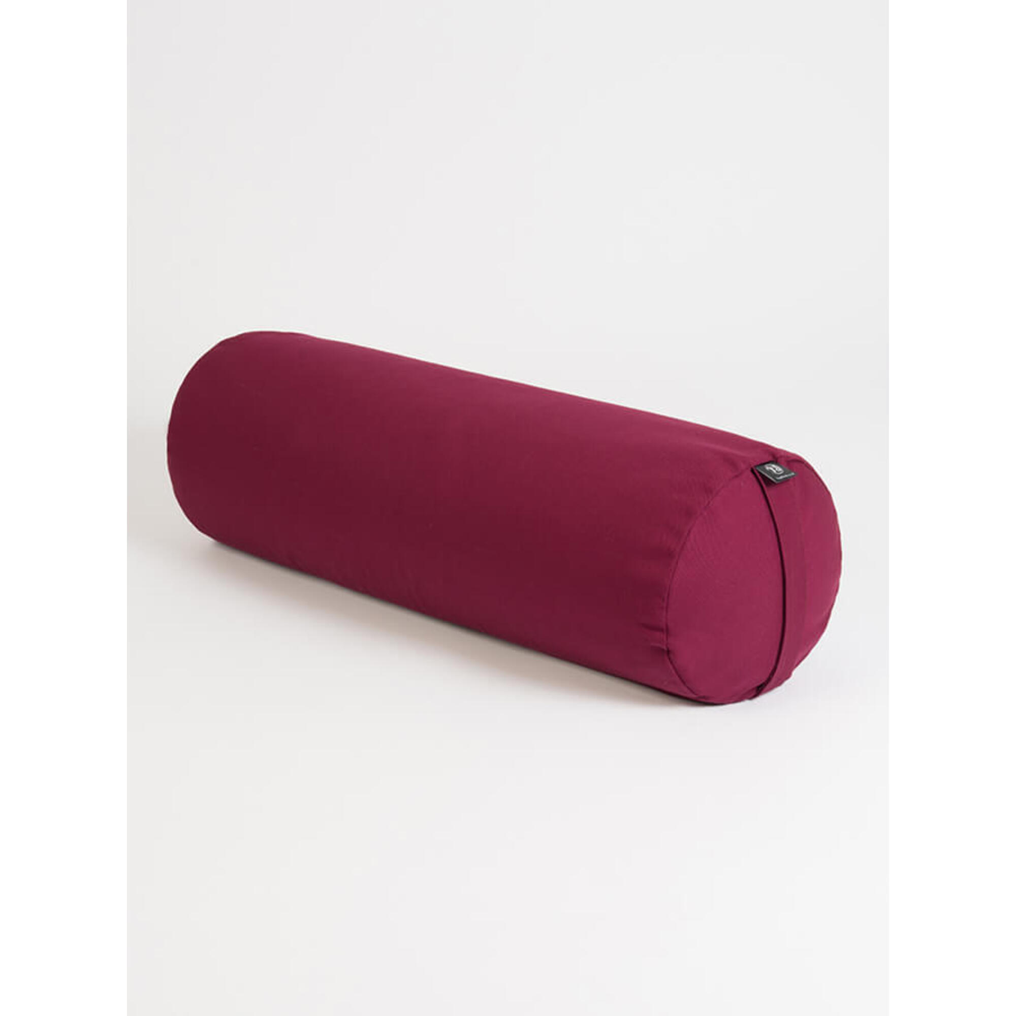 Yoga Studio EU Organic Buckwheat Bolster - Burgundy Red 1/3