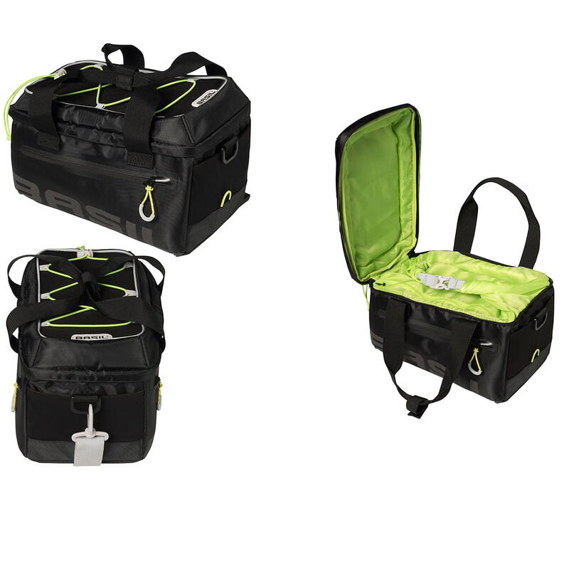 BASIL Sacoche porte-bagages "Miles" - noir/citron vert