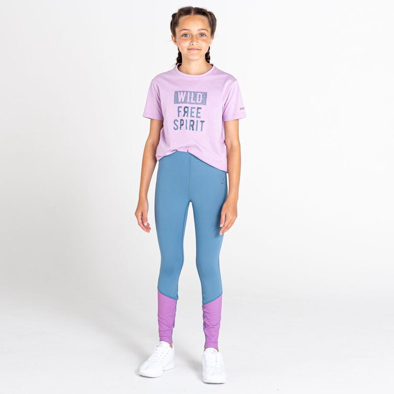 Legging de yoga enfant bleu Dare 2b Crystalize