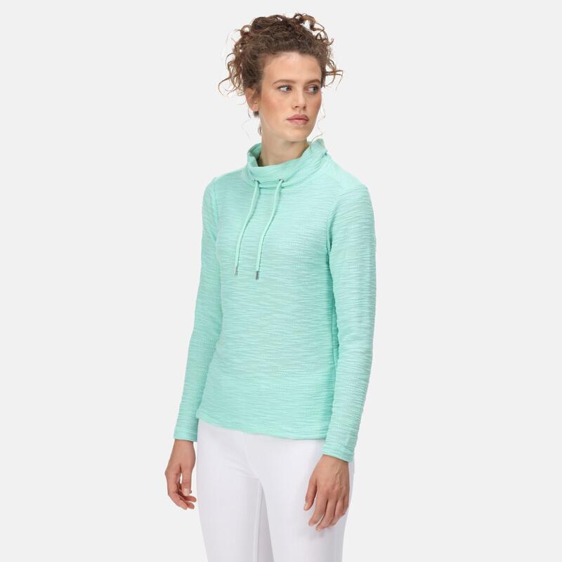 Hensley Walking-Sweatshirt mit Wasserfallausschnitt für Damen - Grün