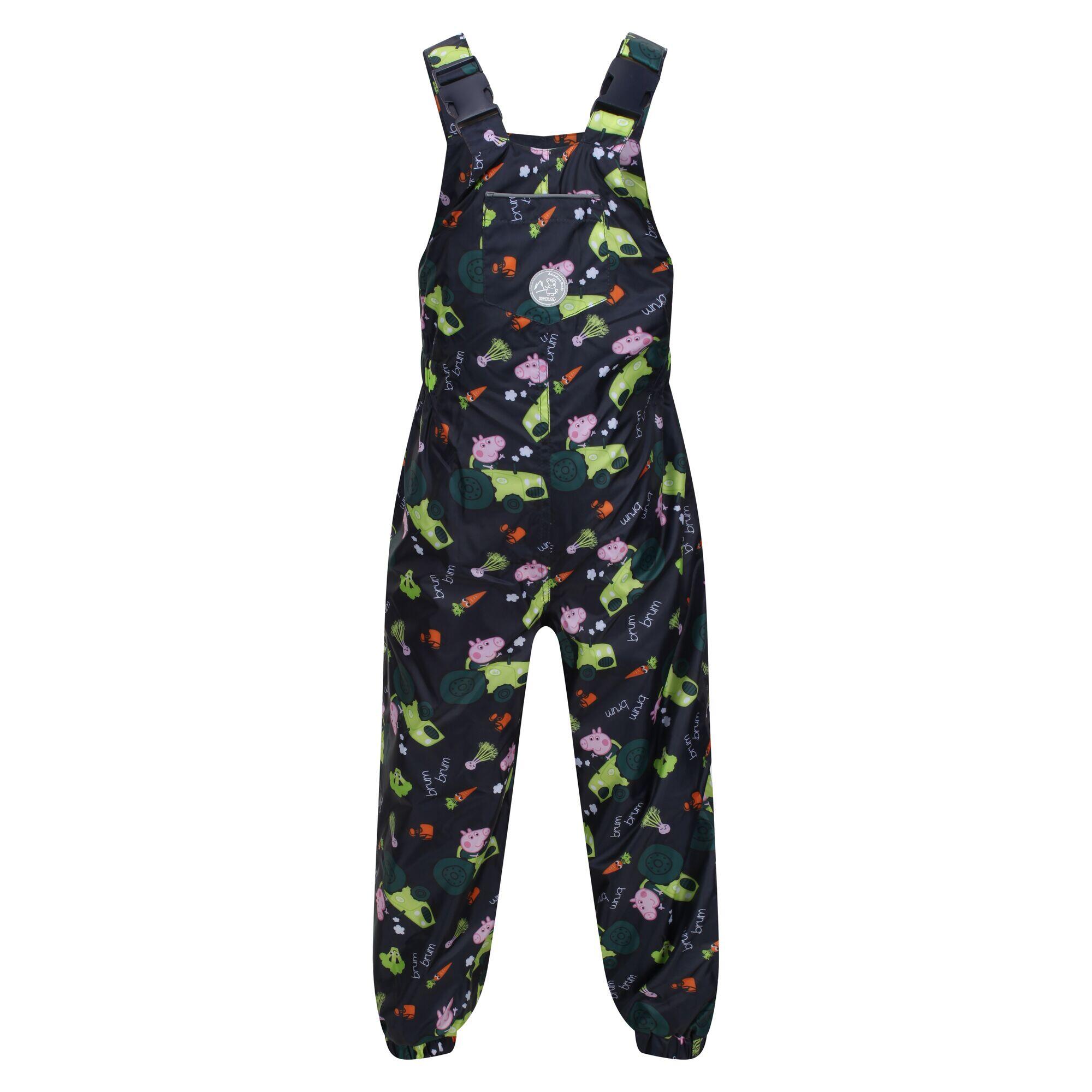 REGATTA Muddy Puddle Kids Hiking Adjustable Dungarees - Navy