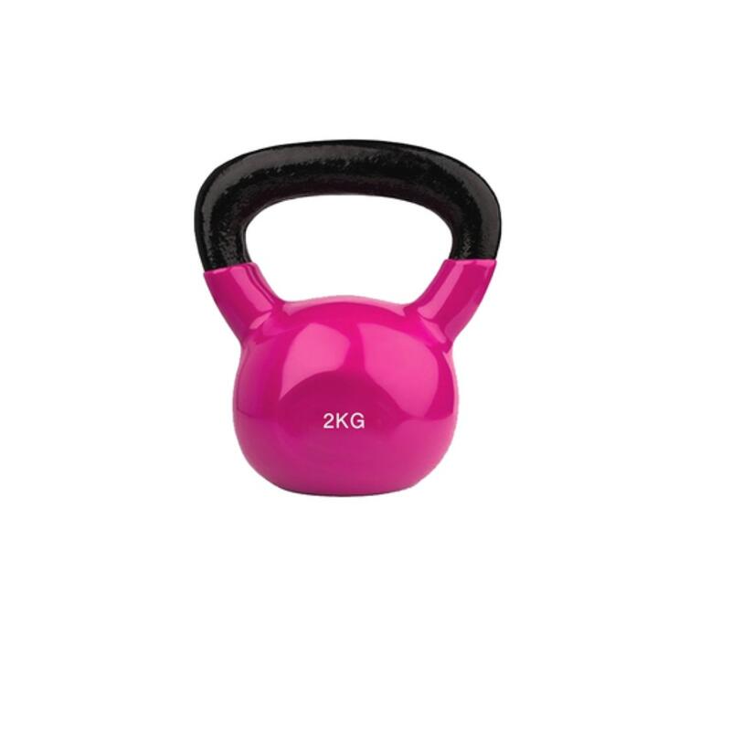 Kettlebell Pesa Rusa con Recubrimiento de Vinilo 2kg Fitness Musculación