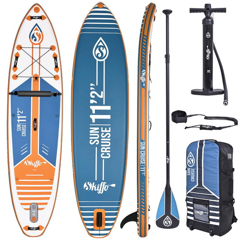 SKIFFO Sun Cruise 11'2 SUP Board Stand Up Paddle aufblasbar Surfboard Paddel