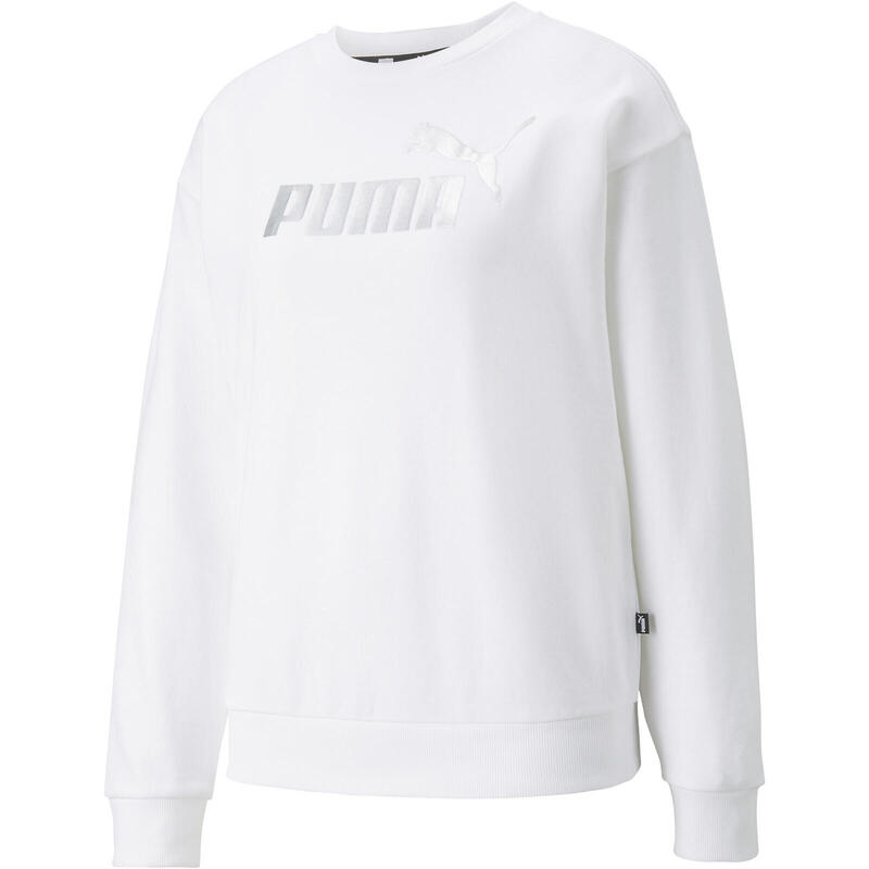 Bluza femei Puma Ess Metallic Logo, Alb
