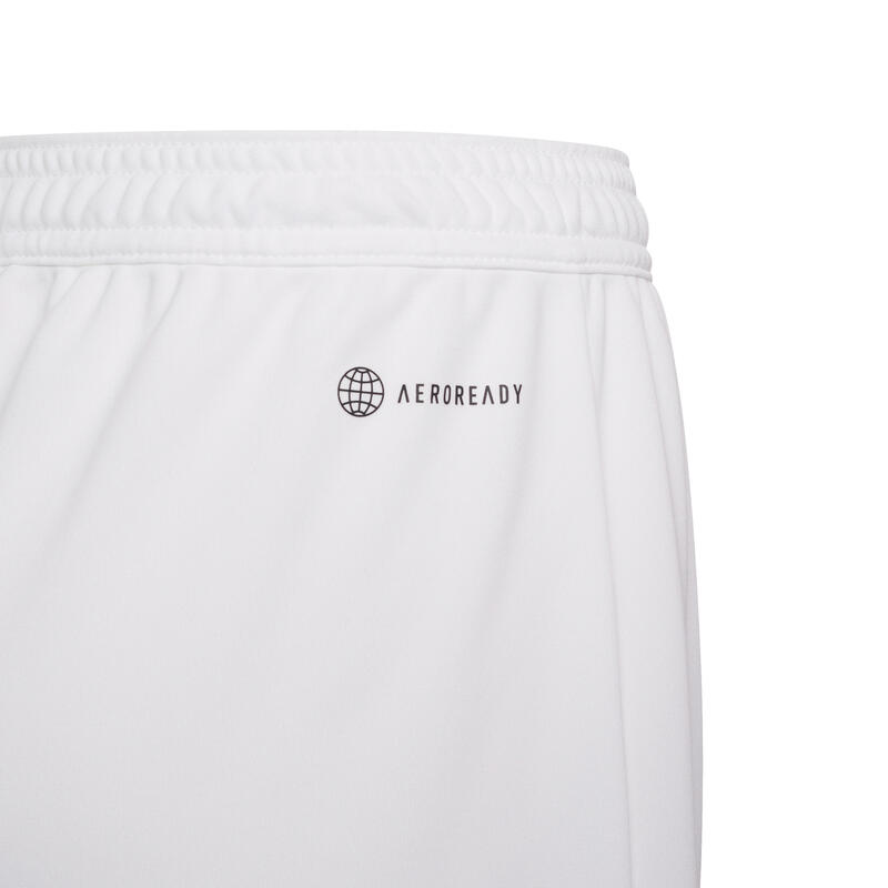 Pantalones cortos fútbol hombre poliéster adidas Entrada22, blanco