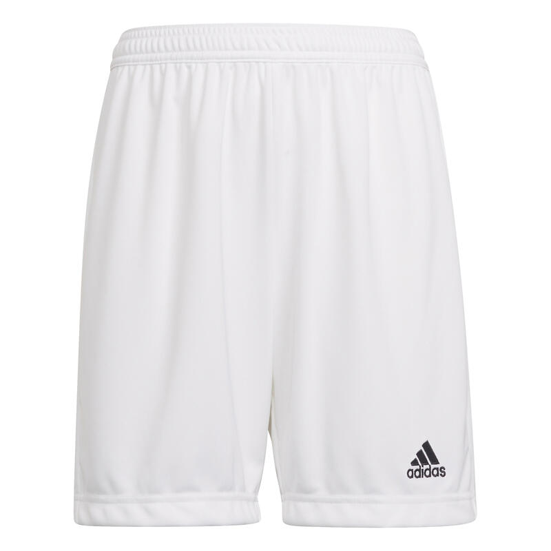 Pantalones cortos fútbol hombre poliéster adidas Entrada22, blanco