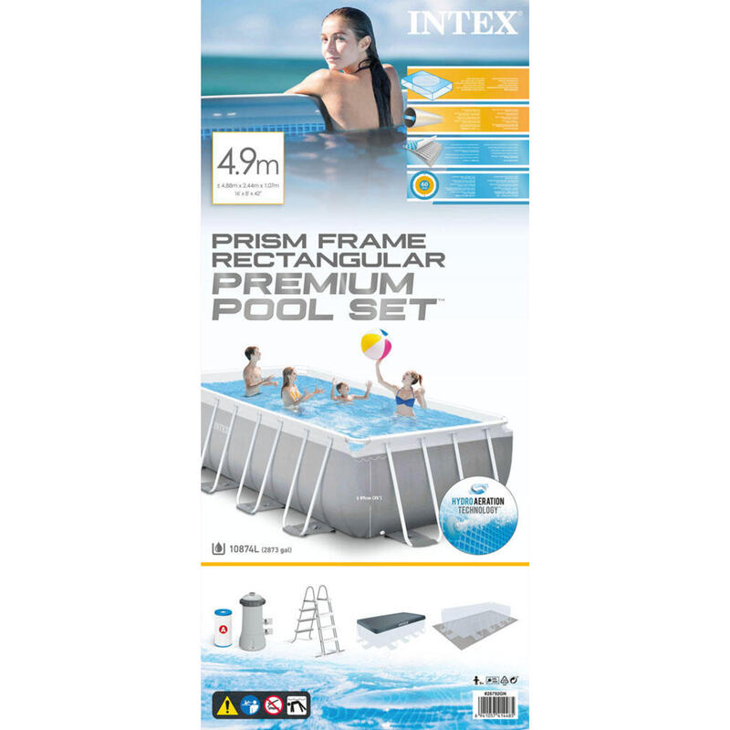 Intex Zwembad Prism Frame - Zwembadpakket - 488x244x107 cm