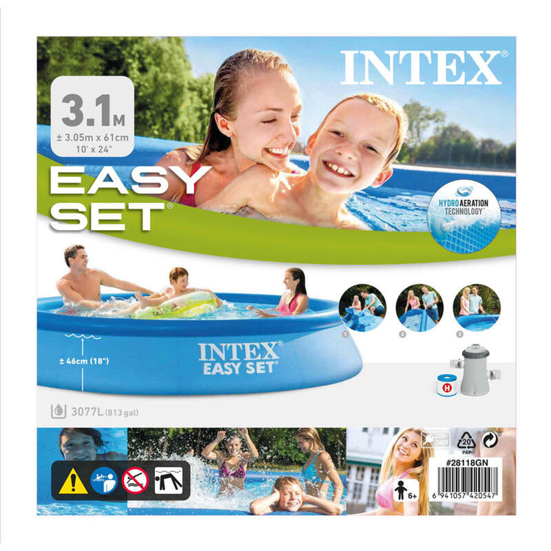 Intex - Easy Set - Piscine avec pompe de filtration - 305x61 cm