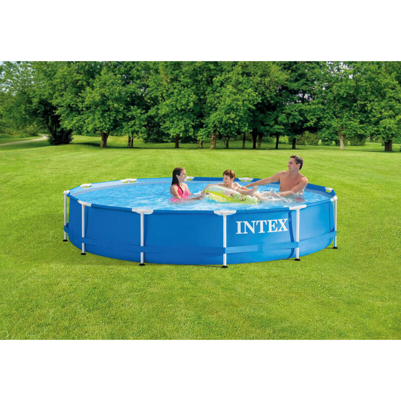 Intex - Metal Frame - Piscine - 366x76 cm - Ronde - Piscine intérieure