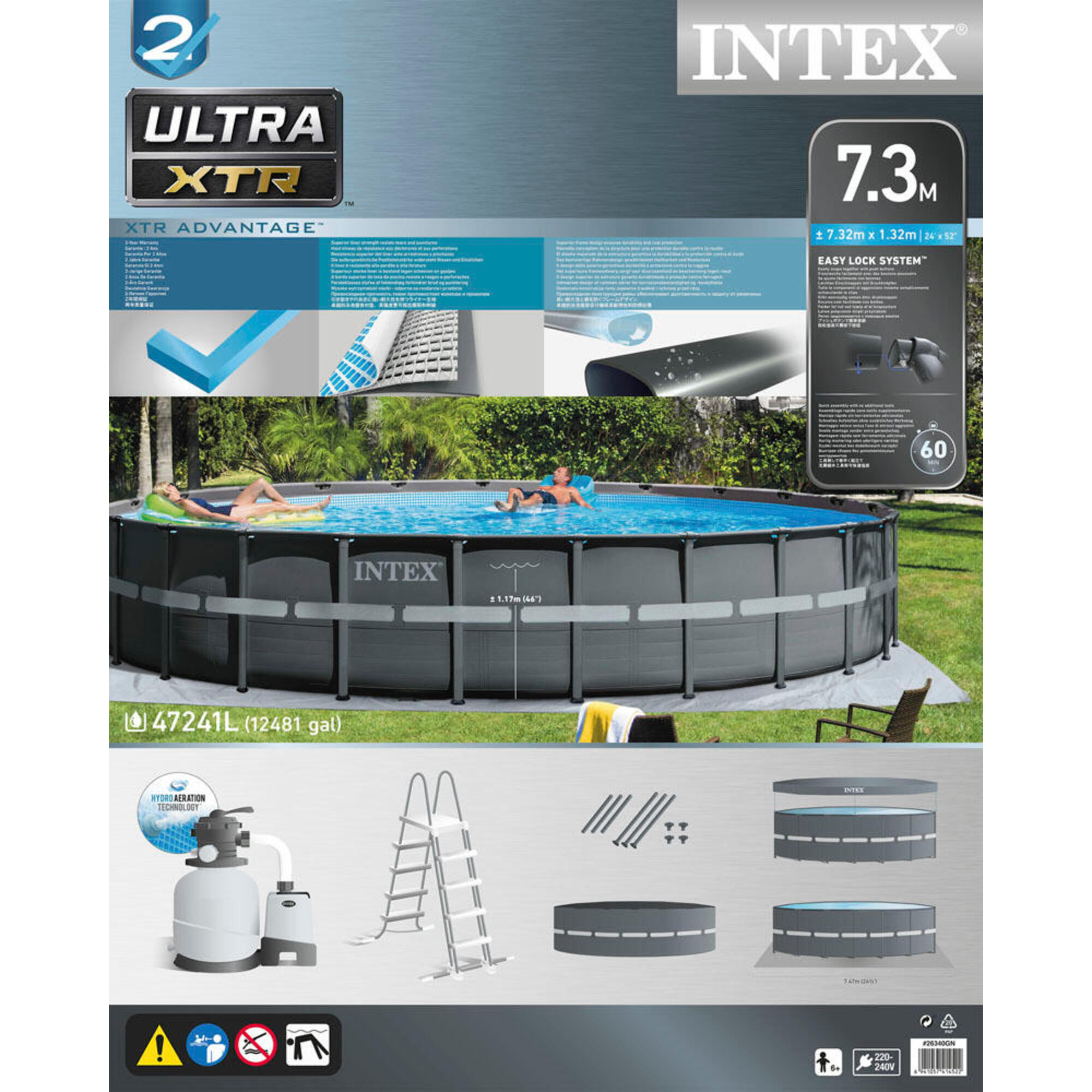 Intex - Ultra XTR Frame - Piscine - 732x132 cm - Ronde - Piscine intérieure