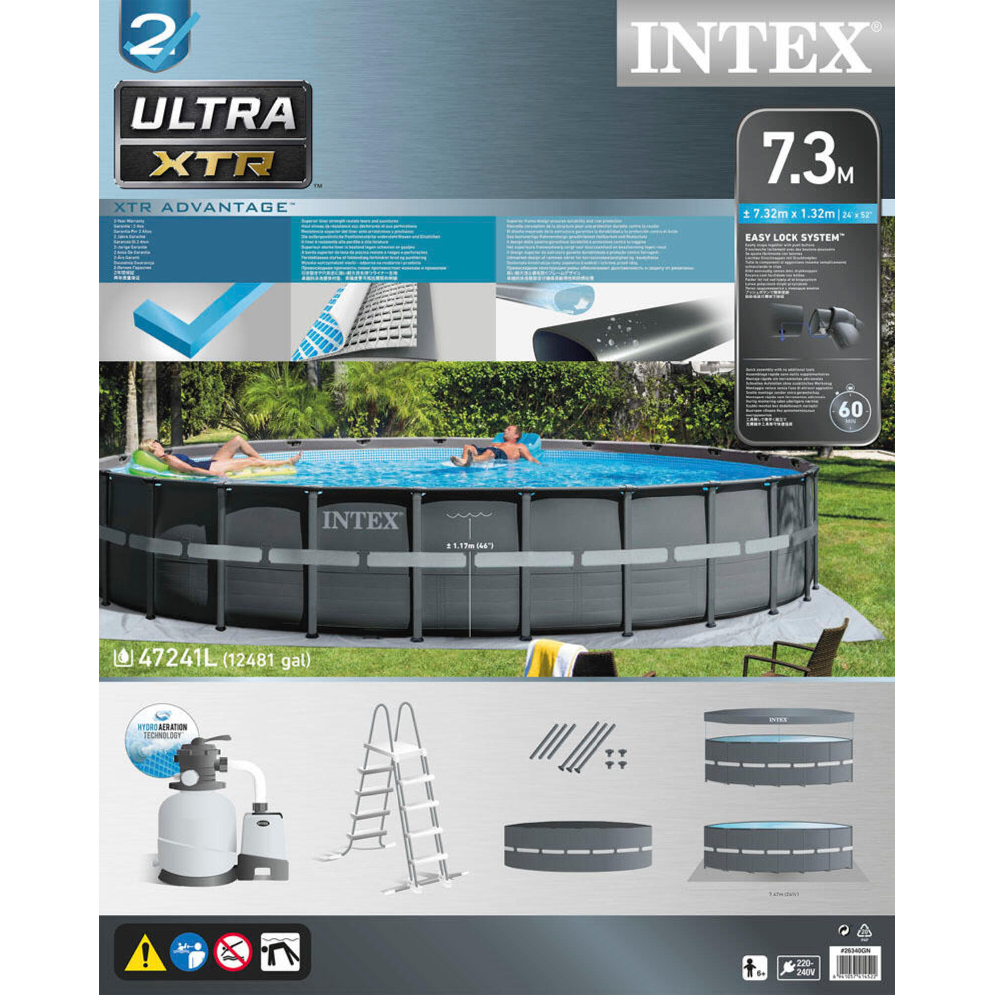 Zwembad - Intex - Ultra XTR Frame - Zwembad inclusief accessoires - 732x132 cm