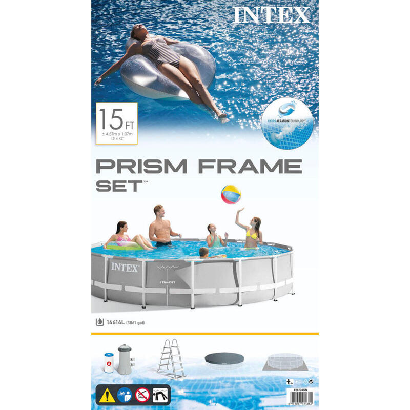 Intex - Prism Frame - Piscine - 457x107 cm - Ronde - Piscine intérieure