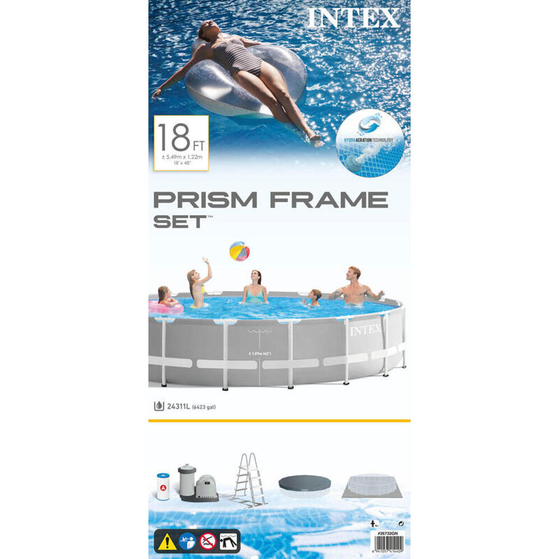 Intex Piscine Prism Frame - Forfait Piscine - 549x122 cm