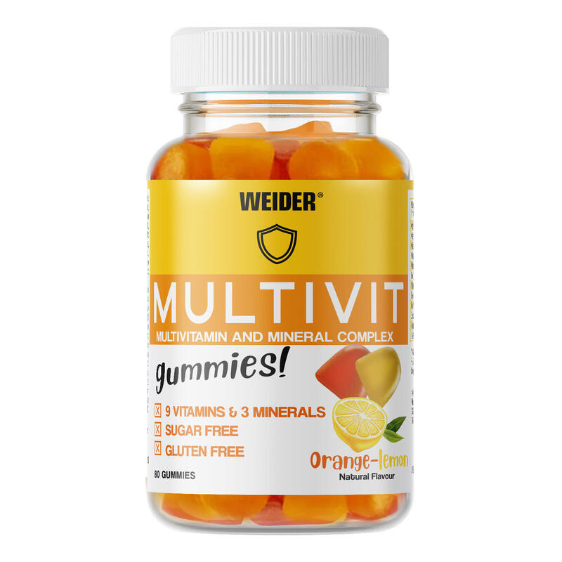 Weider - Multivit Up 80 gummies - Gominolas ricas de vitaminas