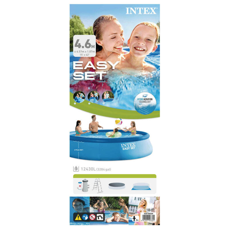 Zwembad - Intex - Easy Set - Zwembad inclusief accessoires - 457x107 cm