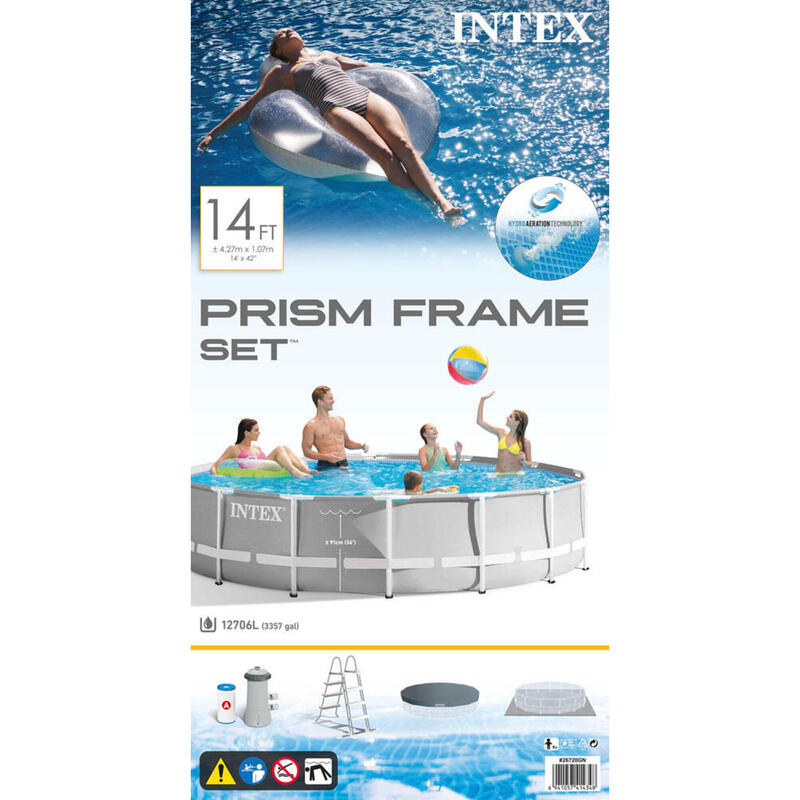 Intex - Prism Frame - Piscine - 427x107 cm - Ronde - Piscine intérieure