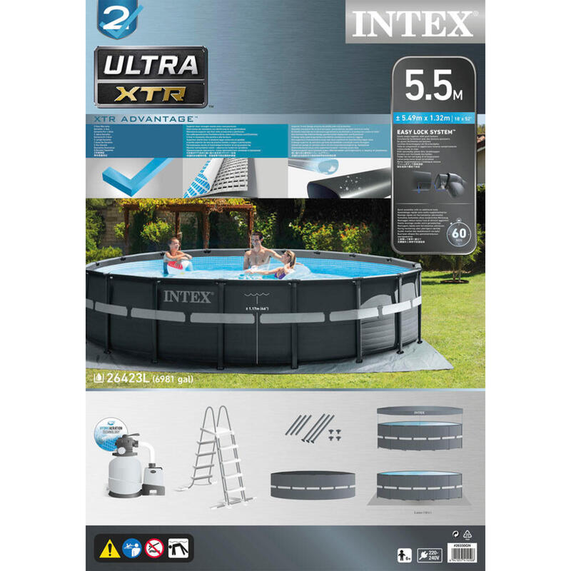 Piscine tubulaire ronde Intex Ultra XTR 5,49 x 1,32 m