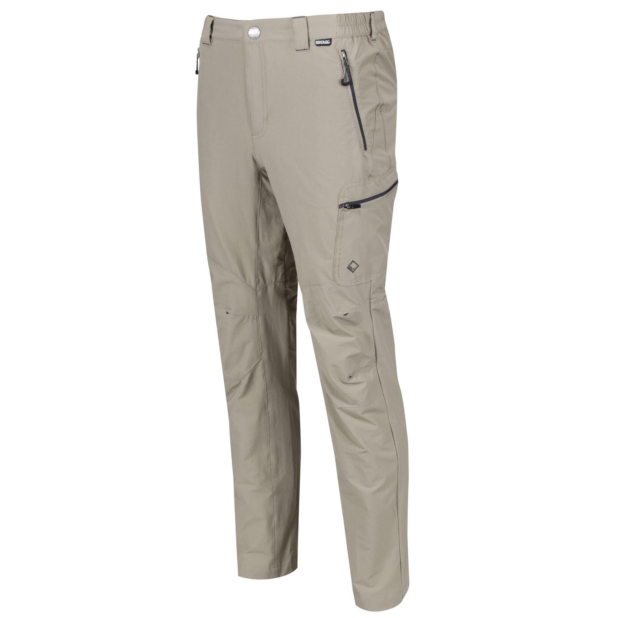 Mens Highton Zip Off Walking Trousers (Parchment White) 4/5