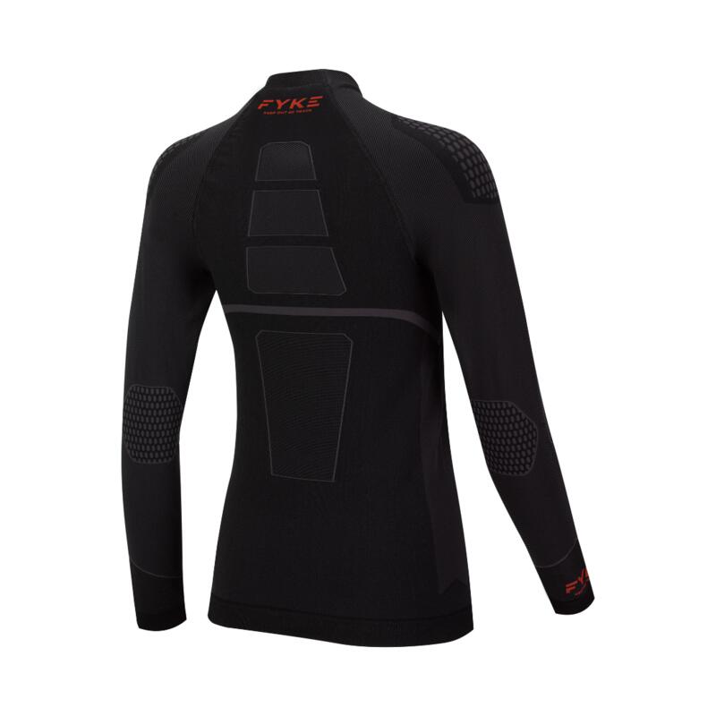 Chemise unisexe à manches longues Boost Pro Fyke noir/rouge