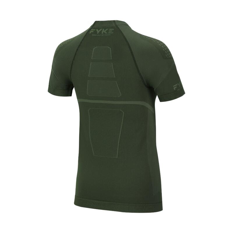 Camiseta seamless manga corta verde Fyke