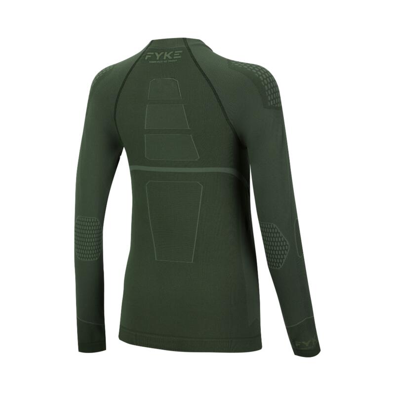 Maglia senza cuciture a maniche lunghe Verde Fyke