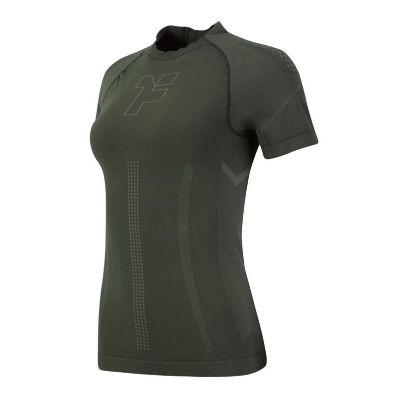 Seamless T‐shirt met korte mouw Groen Fyke