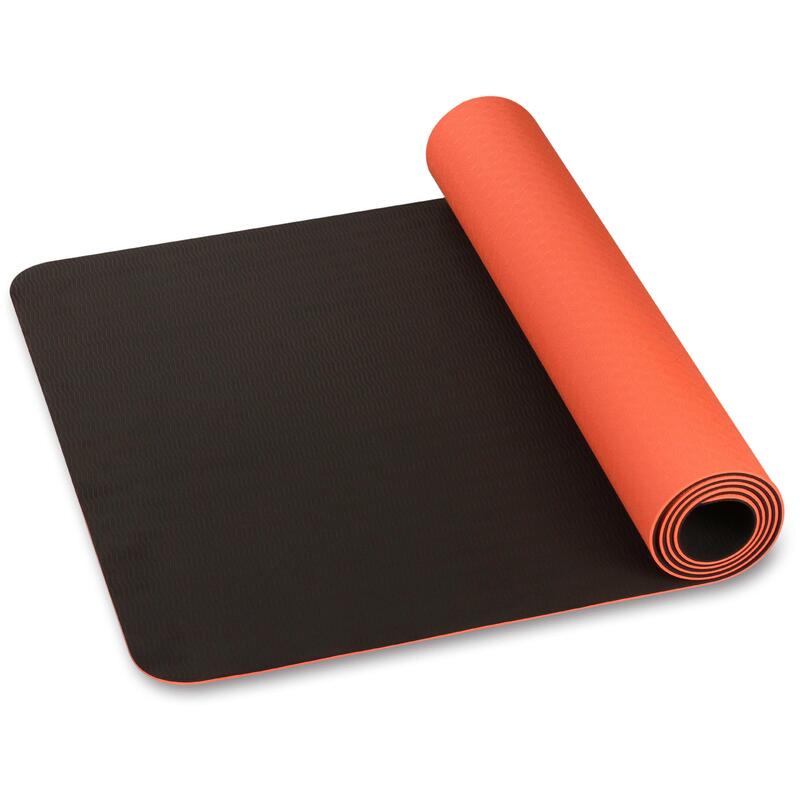 Esterilla de Yoga y Fitness TPE INDIGO Bilateral 173*61*0,5 см Naranja-Negro