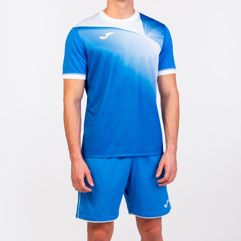 Maillot manches courtes Homme Joma Hispa ii bleu roi blanc