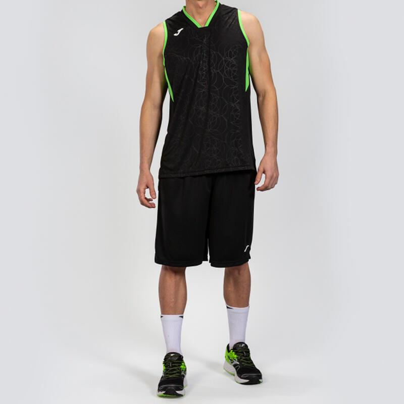 Conjunto basquetebol Homem Joma Campus preto verde fluorescente