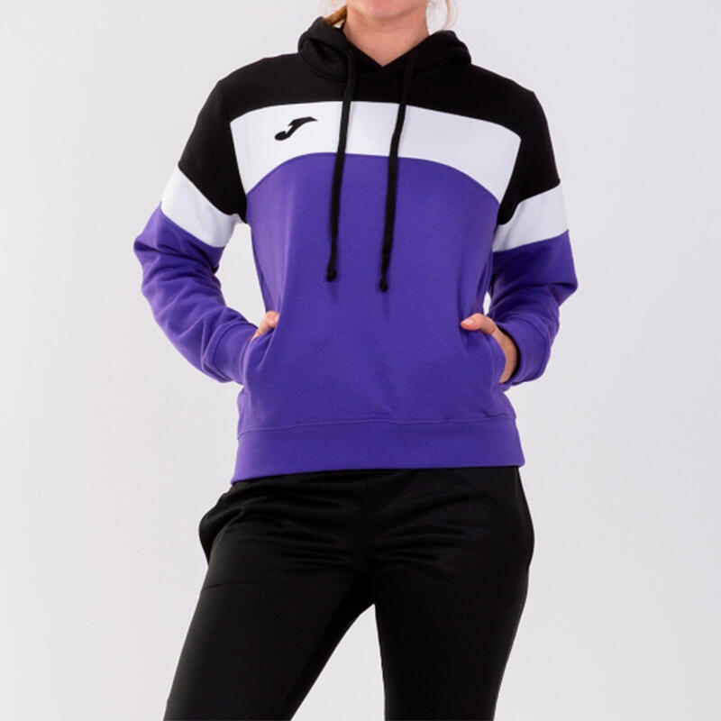 Sweat à capuche Femme Joma Crew iv violet noir blanc