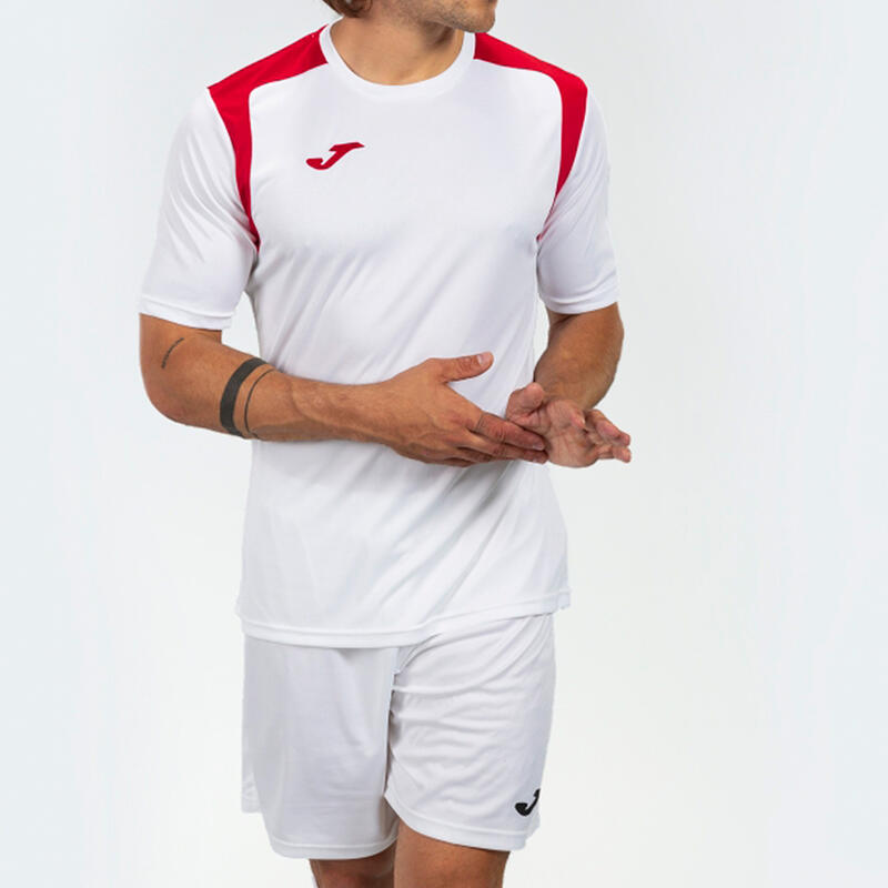 T-shirt manga curta Rapaz Joma Championship v branco vermelho
