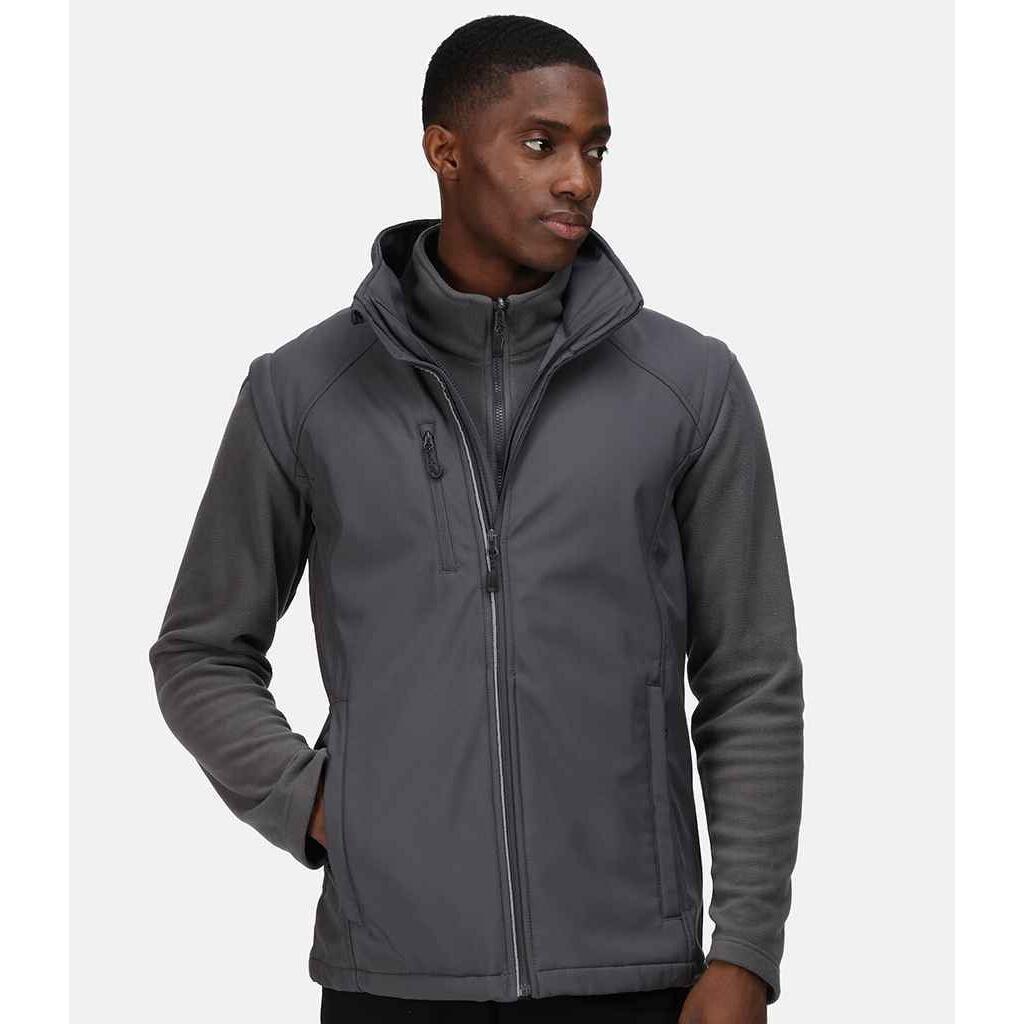 Mens Erasmus 4 In 1 Soft Shell Jacket (Seal Grey) 3/5