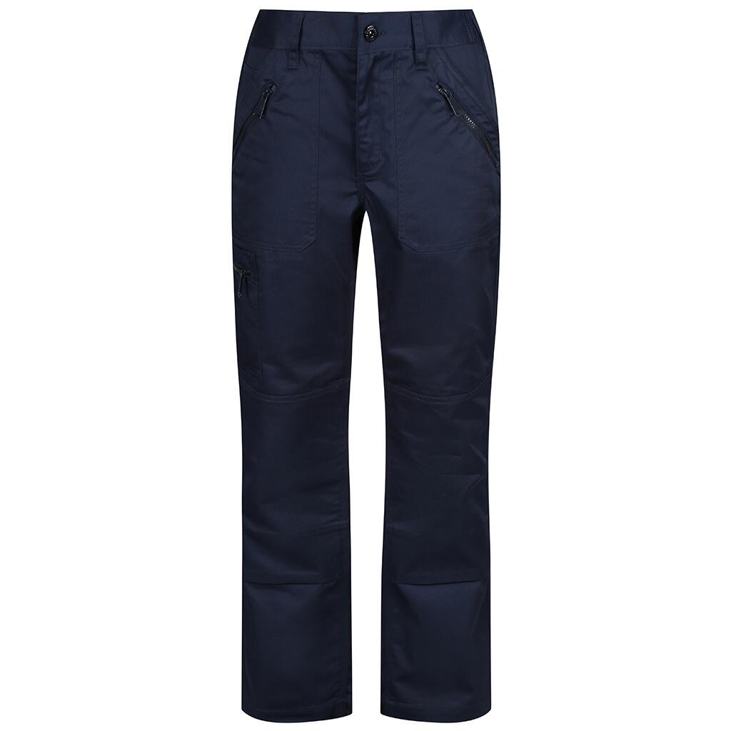 Womens/Ladies Pro Action Trousers (Navy) 1/4