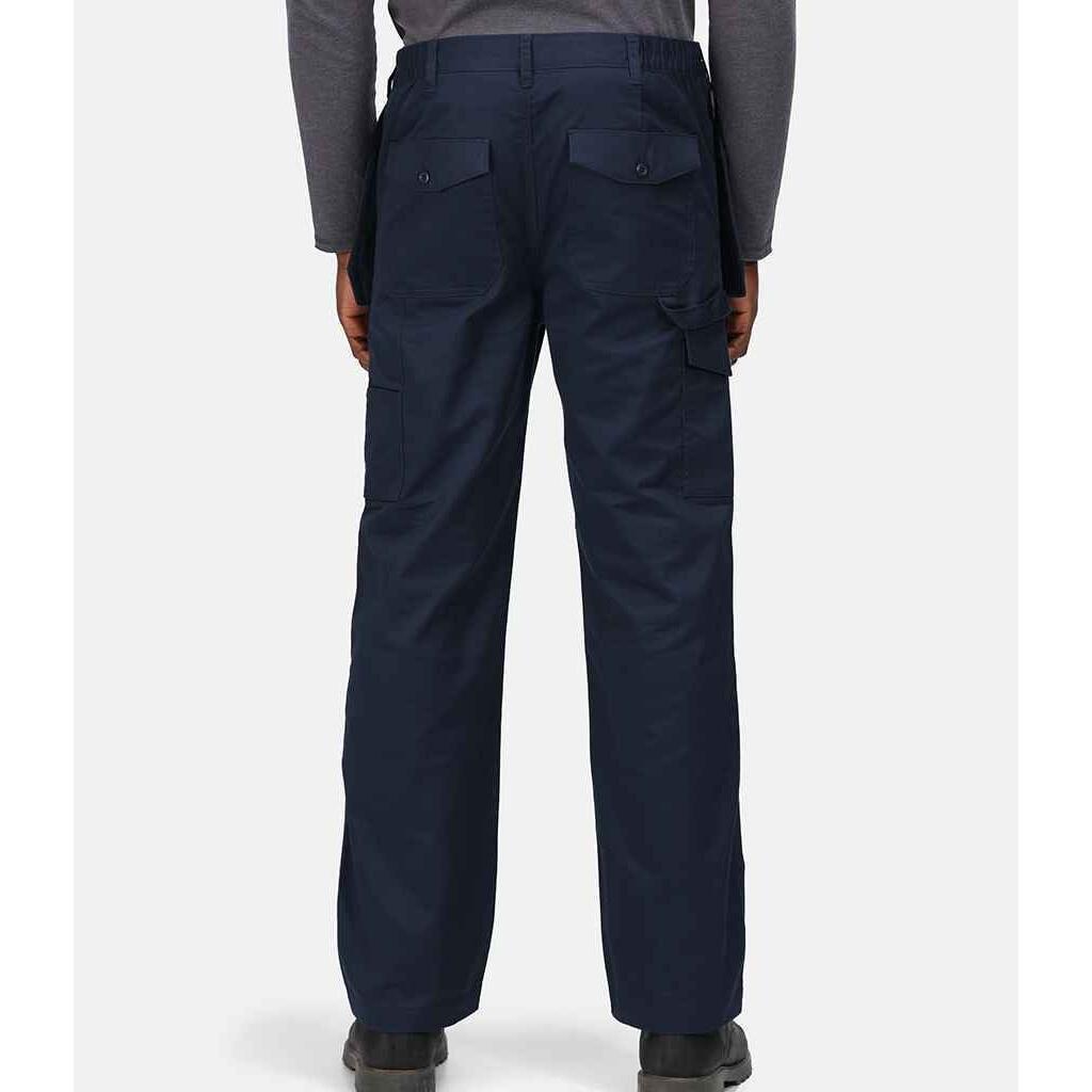 Mens Cargo Trousers (Navy) 3/4