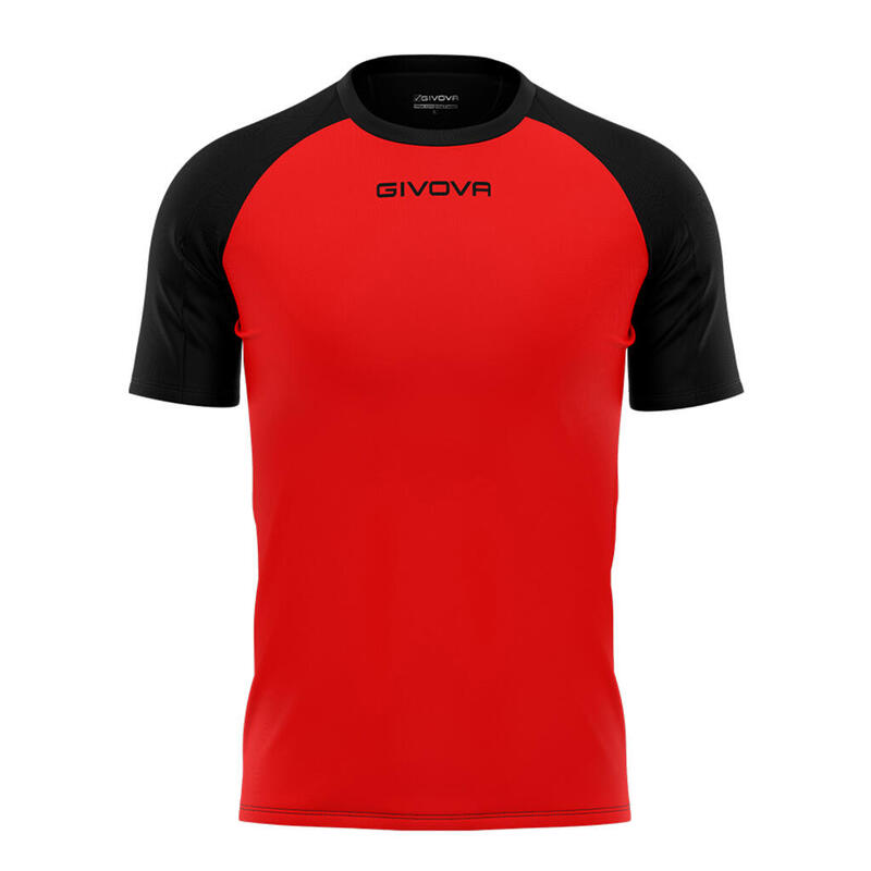 Koszulka piłkarska dla dzieci  Givova Capo MC czerwono-czarna