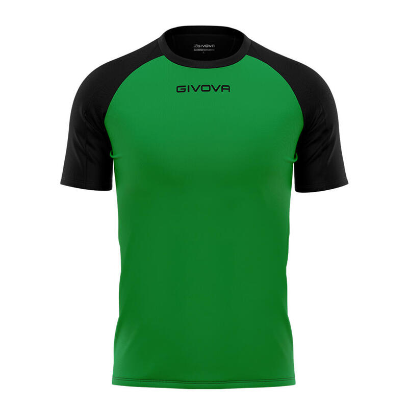 T-Shirt de futebol Givova Capo verde/preto poliéster