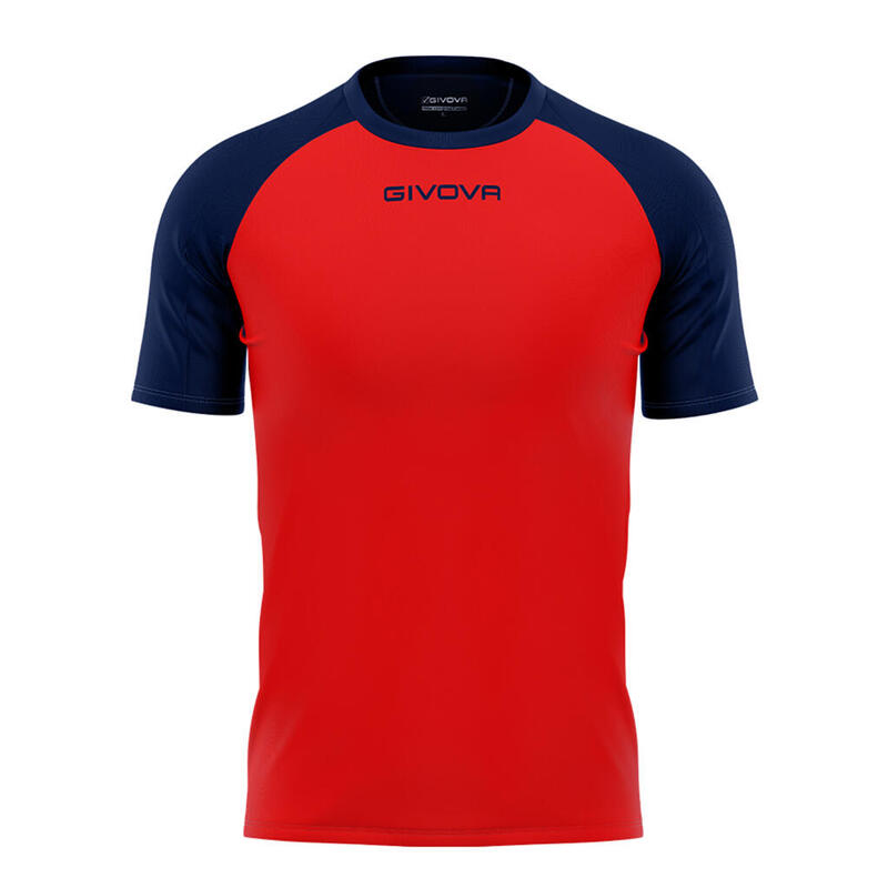 Koszulka piłkarska dla dzieci  Givova Capo MC czerwono-granatowa