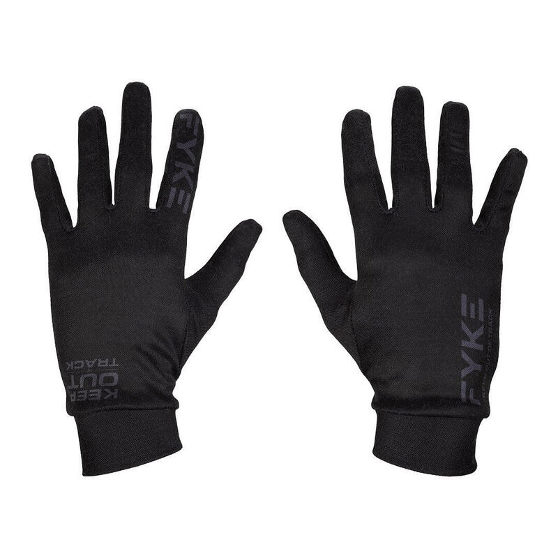 Merino wollen hardloop handschoenen Fyke Zwart/Blauw