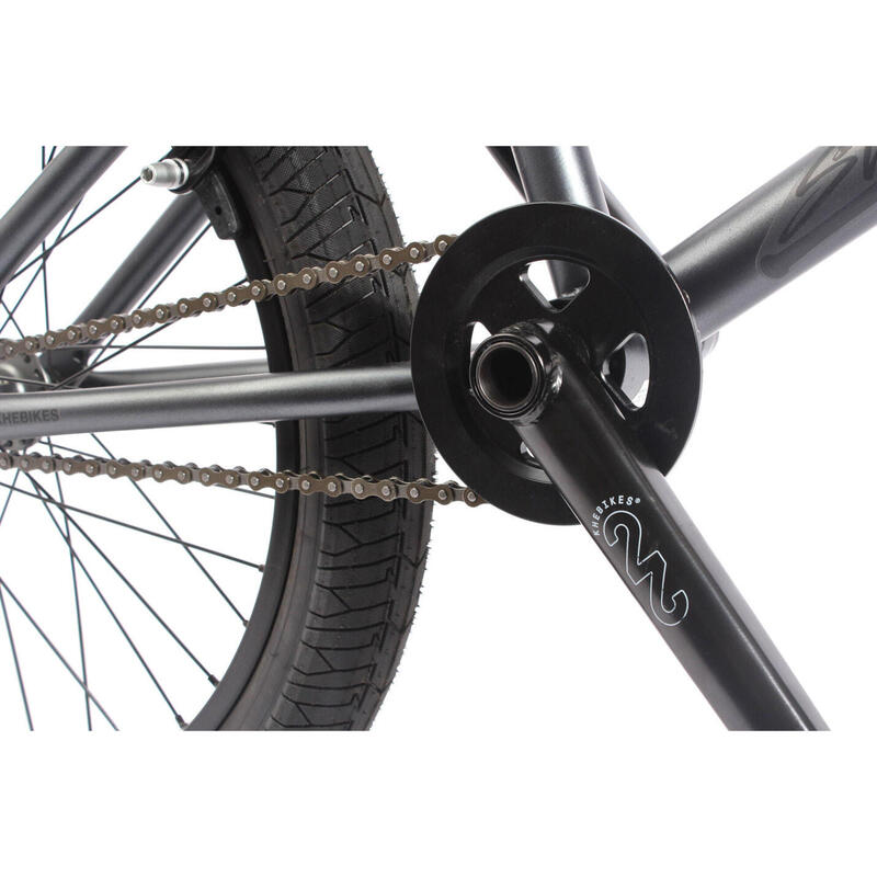 BMX fiets Strikedown Pro volwassen staal-grijs 9,7kg 20 inch KHEbikes