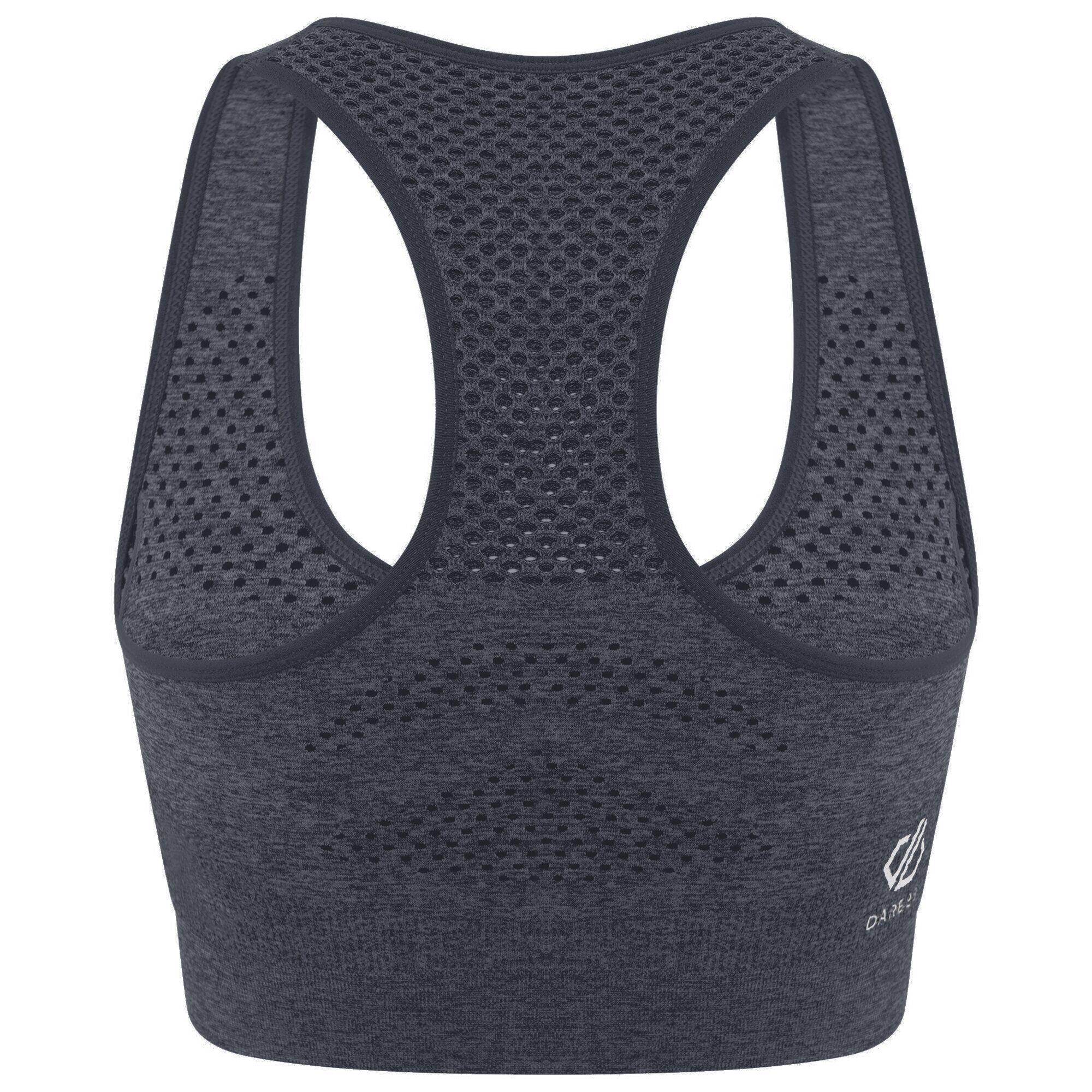 Womens/Ladies Dont Sweat It Sports Bra (Ebony) 2/5