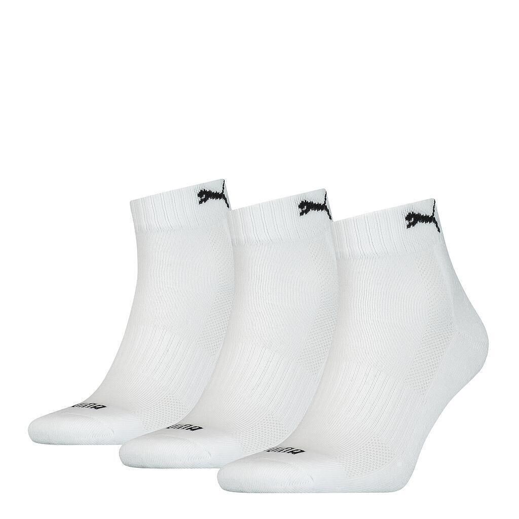 PUMA Unisex Adult Cushioned Ankle Socks (Pack Of 3) (White/Black)